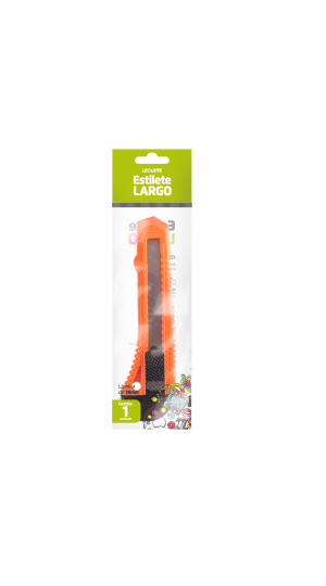 ESTILETE PLASTICO COLORIDO LARGO 18MM JOCAR