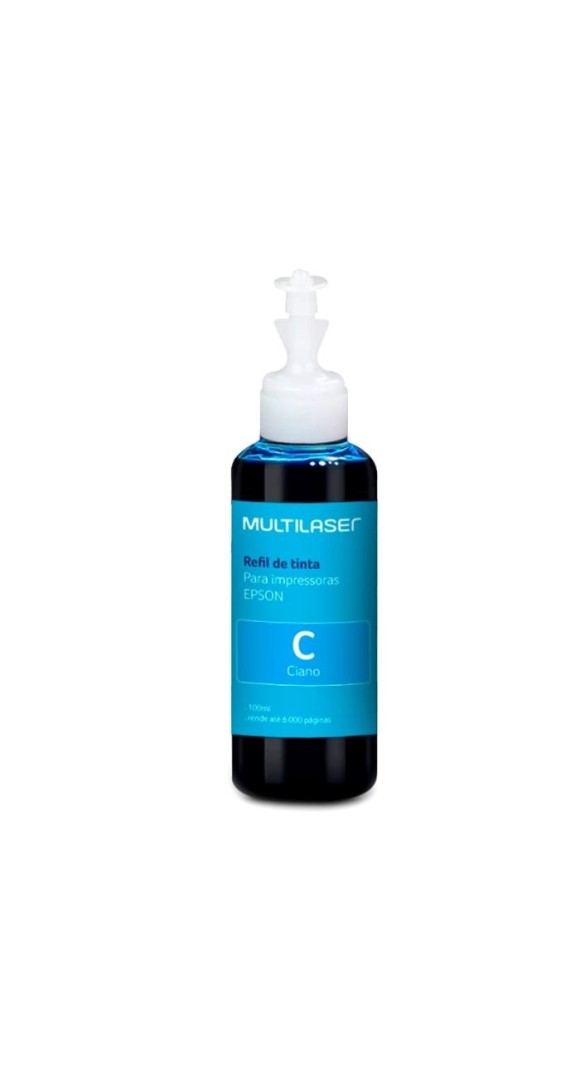 REFIL DE TINTA COMPATIVEL EPSON CIANO 100ML. MULTILASER