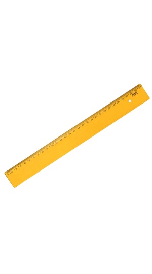 RÉGUA PLÁSTICA 30CM LARANJA WALEU