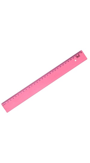RÉGUA PLÁSTICA 30CM VERMELHO WALEU