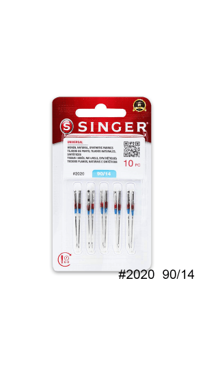 AGULHA DE MAQUINA SINGER PARA COSTURA 2020 COMUM Nº14 C/10UND