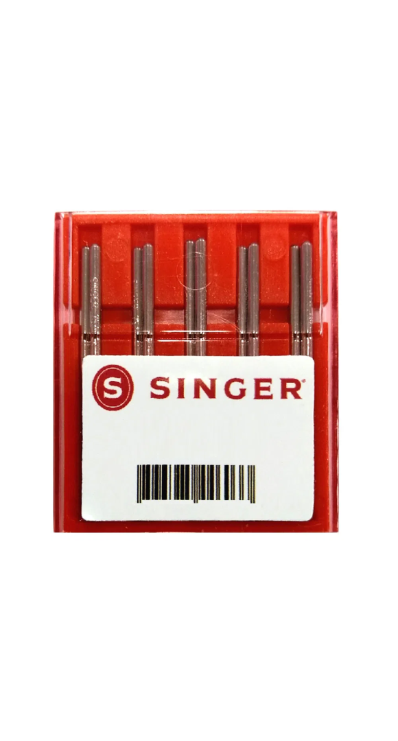 AGULHA DE MAQUINA SINGER PARA COSTURA 1515 Nº12 RETA CABO FINO ENV/10