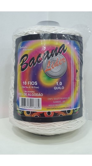 BARBANTE BACANA CRU 10 FIOS 1,0KG.