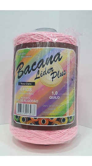 BARBANTE LIDER PLUS ROSA CLARO 6 FIOS 1,0KG.