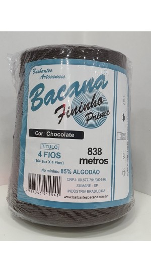 BARBANTE FININHO CHOCOLATE 4 FIOS 600G.