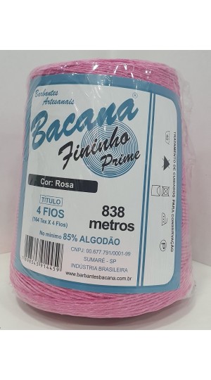 BARBANTE FININHO ROSA 4 FIOS 600G.