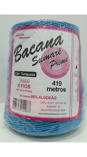 BARBANTE SUMARÉ TURQUEZA 8 FIOS 600G.
