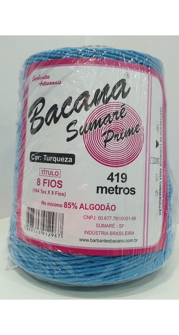 BARBANTE SUMARÉ TURQUEZA 8 FIOS 600G.