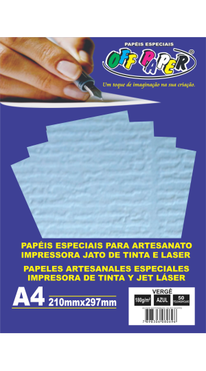 PAPEL VERGE AZUL OFFPAPER 180G