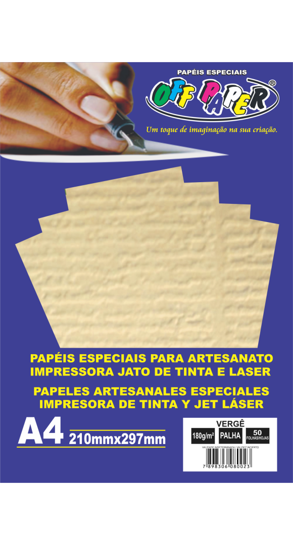 PAPEL VERGE PALHA OFFPAPER 180G