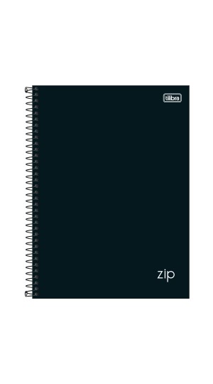 CADERNO UNIV. 256F. CD 16X1 ZIP PRETO TILIBRA