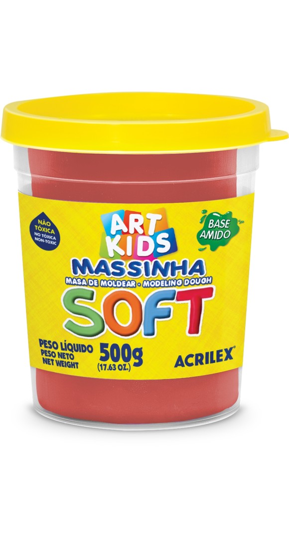 MASSA DE MODELAR SOFT 500G. 103 VERMELHO