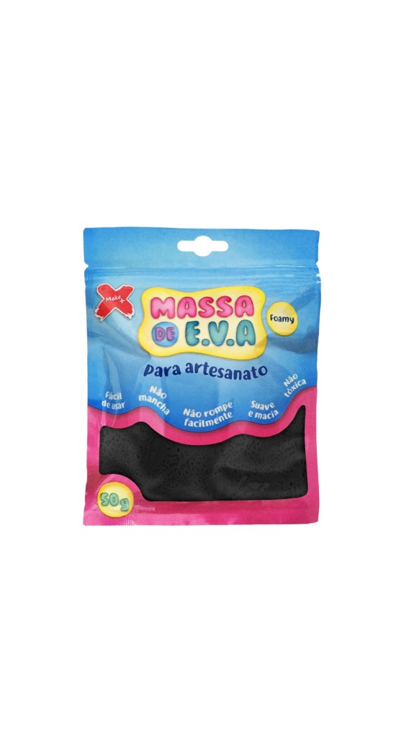 MASSA DE EVA 50G. PRETO MAKE MAIS