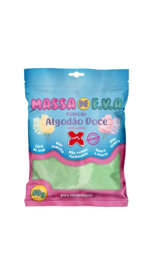MASSA DE EVA 50G. VERDE HORTELÃ MAKE MAIS
