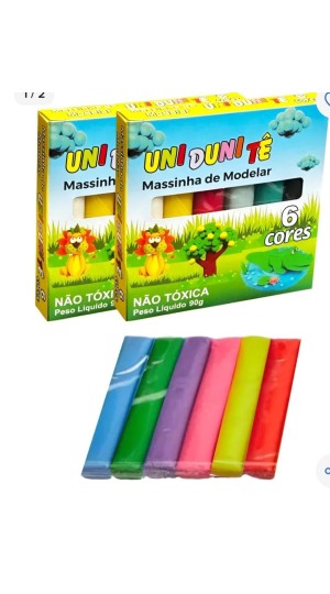 MASSA DE MODELAR C/06 CORES 90G. UNI DUNI TÊ
